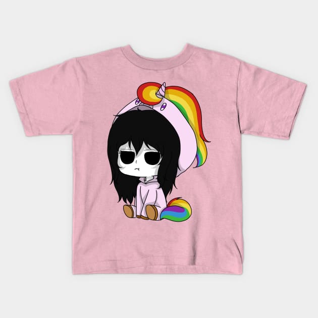 creepypasta unicorn (jane the killer) Kids T-Shirt by LillyTheChibi